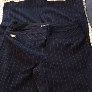 NEW Express Editor Size 2R Wide Legged Pants Navy Stripped